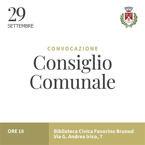Convocazione Consiglio Comunale