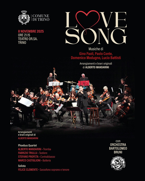 Concerto "Love Song" al Teatro OR.SA di Trino