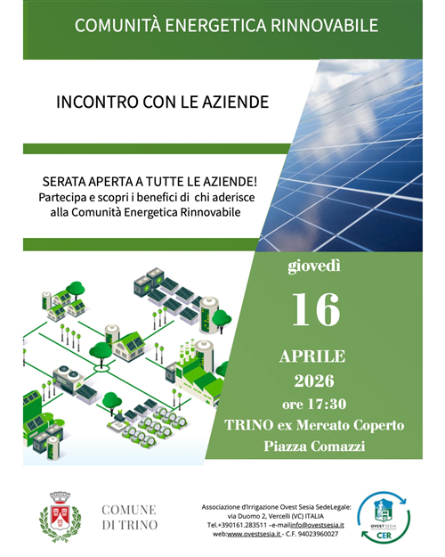 Comunità energetica rinnovabile - Incontro col le Aziende
